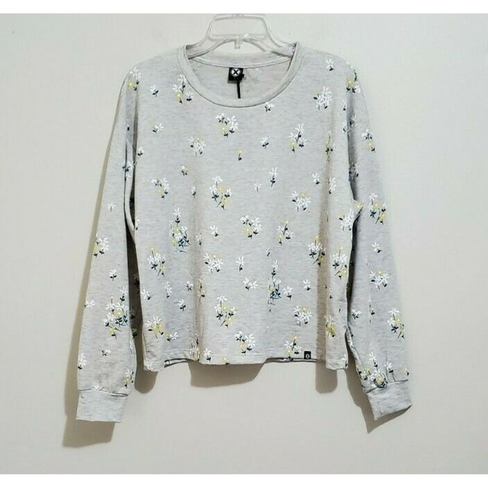 CircleX Cropped Floral Print Casual Shirt Top